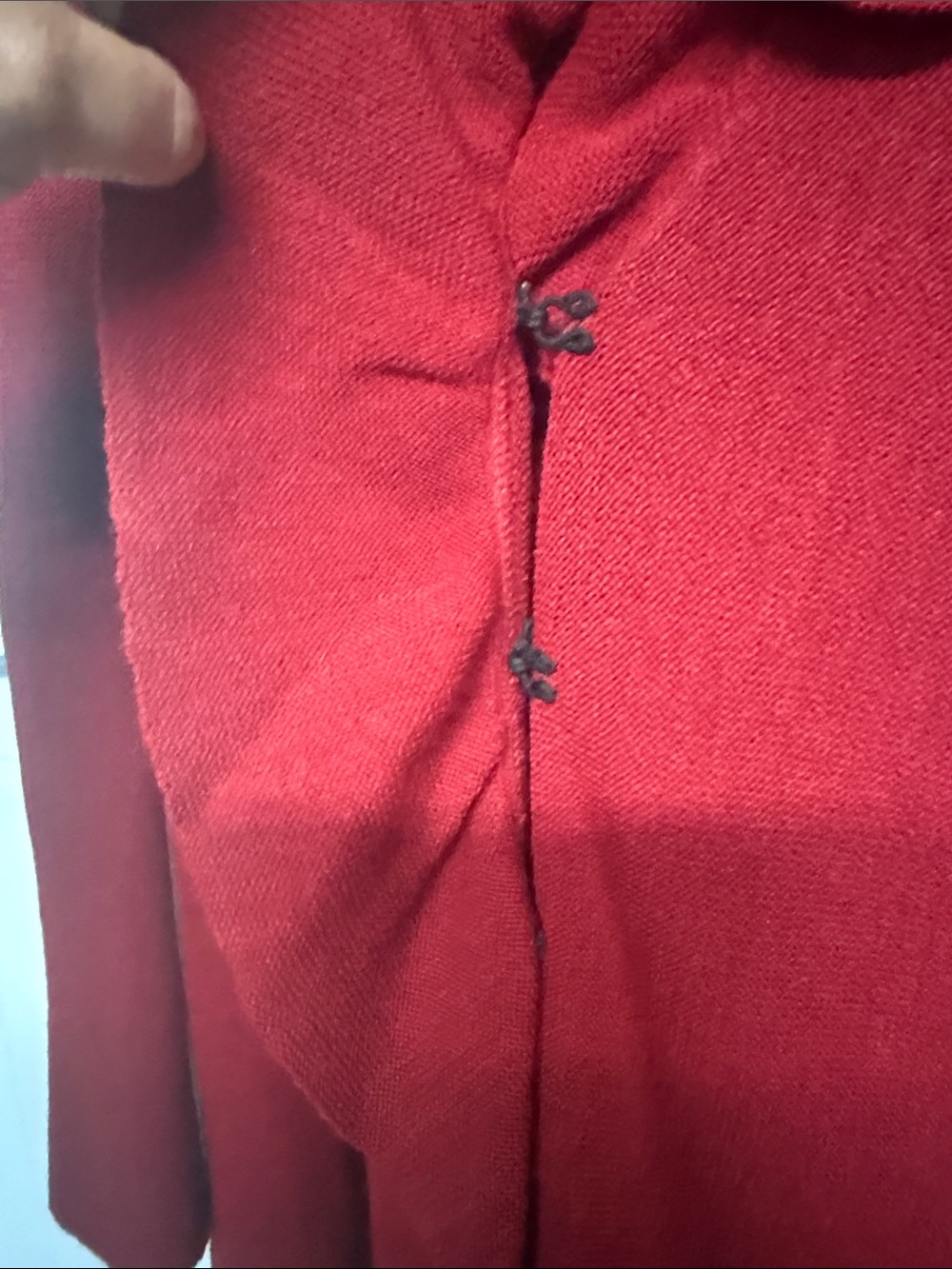 Beyond Threads Red Ruffle-Front Cardigan - Picture 3 of 4